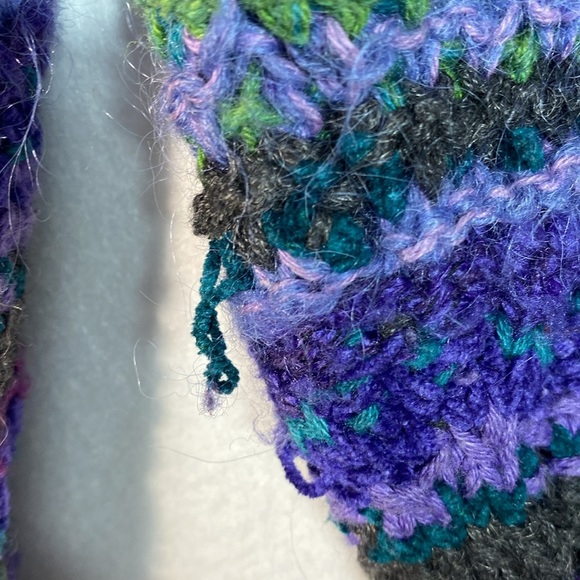 Sigrid Olsen Hand Knit Multicolor Cardigan Sweater size medium - Picture 15 of 15